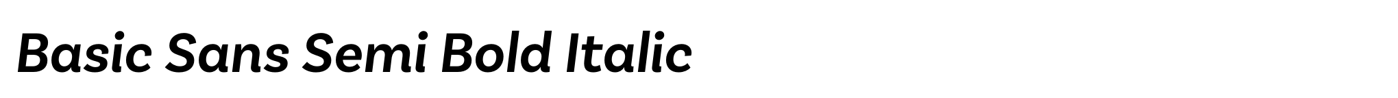 Basic Sans Semi Bold Italic image